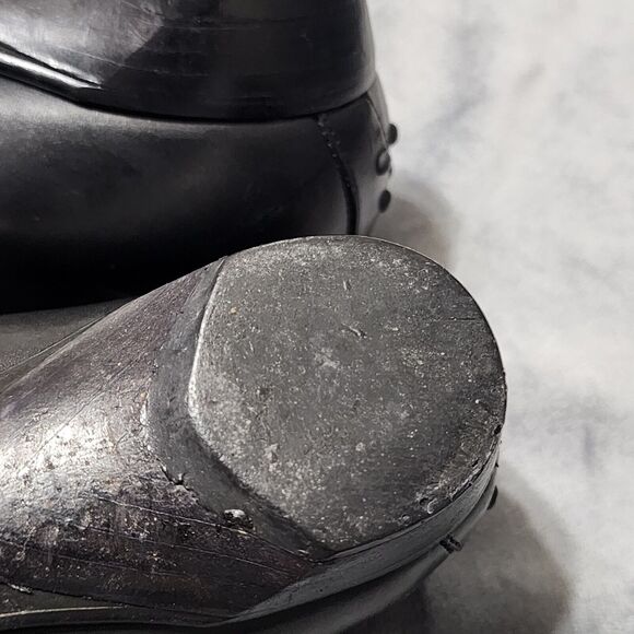 Tod's Loafer Shoes Women's 7 Black Leather Pointed Toe Low Heels Italy - Picture 11 of 15